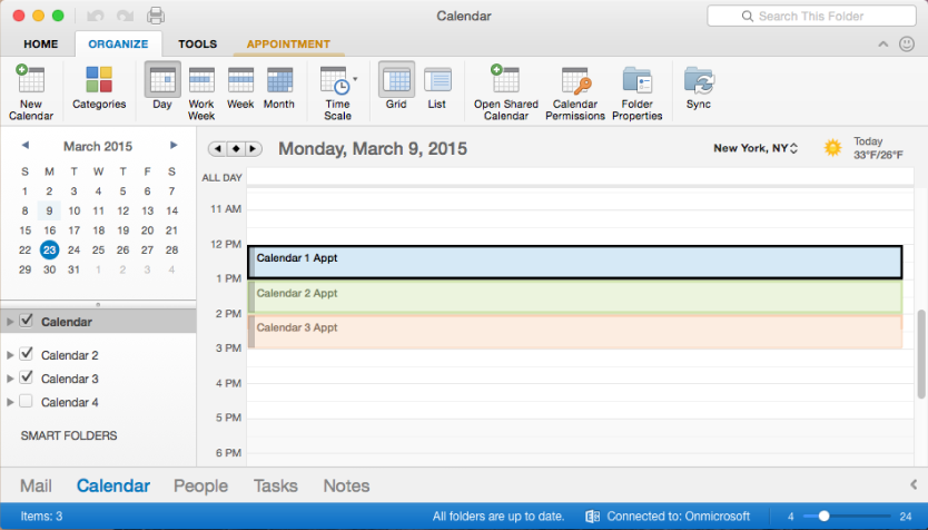 microsoft outook for mac create calendar event from email